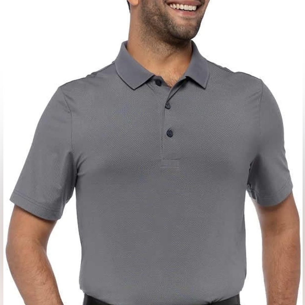 Kirkland Signature Men's Performance Polo Dark Grey, size  XL